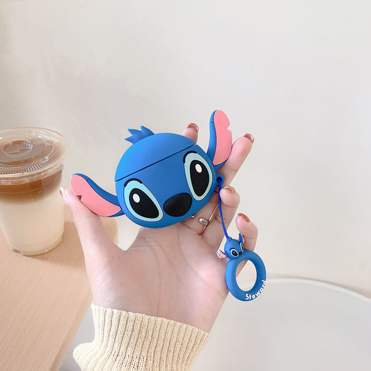 Stitch Blue Cartoon Inspired Airpods Case Cover compatible for gen 1/2/3 & Pro